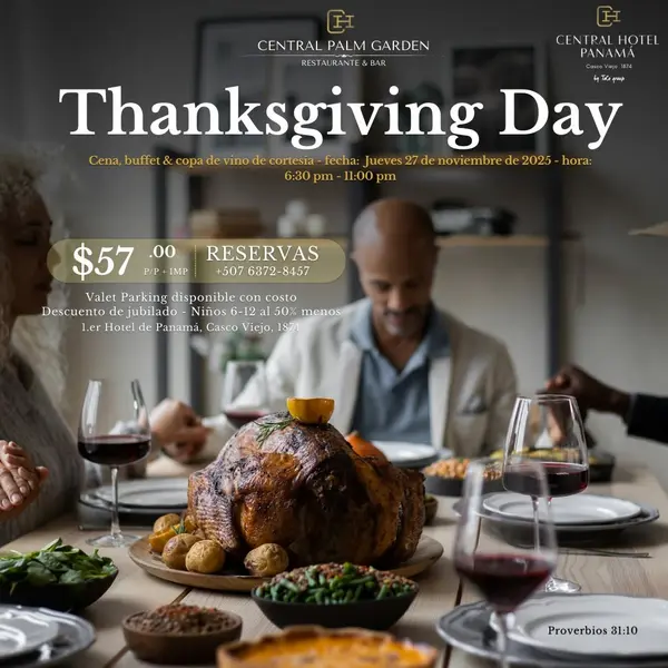 Thanksgiving Dinner en Central Hotel Panamá